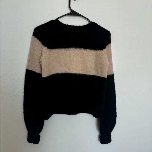 All Saints Black and Cream Striped Sweater - Picture 4 of 6